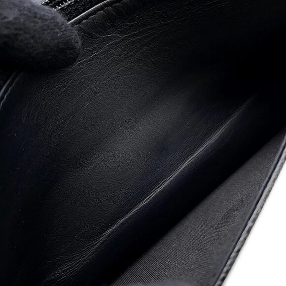 CHANEL CC Logo Chain Wallet Calfskin Black A48654 - Picture 9 of 15